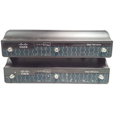 Cisco (CISCO1941W-N/K9 V05) 1941 Series Integrated Services Router - Lot of Two