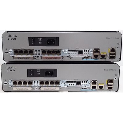 Cisco (CISCO1941W-N/K9 V05) 1941 Series Integrated Services Router - Lot of Two