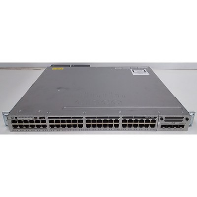 Cisco (WS-C3850-48P-L V05) 3850-48 PoE+ Series 48 Port Managed Gigabit Ethernet Switch