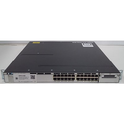 Cisco (WS-C3750X-24P-S V02) Catalyst 3750-X Series PoE+ 24 Port Managed Gigabit Ethernet Switch
