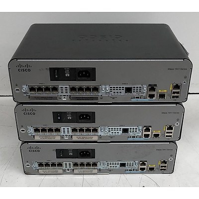 Cisco (CISCO1941W-N/K9 V06) 1900 Series Integrated Services Router - Lot of Three