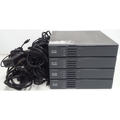 Cisco (C867VAE-W-E-K9 V01) 860 Series Integrated Services Wireless Router - Lot of Four