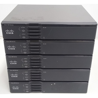 Cisco (C867VAE-W-E-K9 V01) 860 Series Integrated Services Wireless Router - Lot of Five