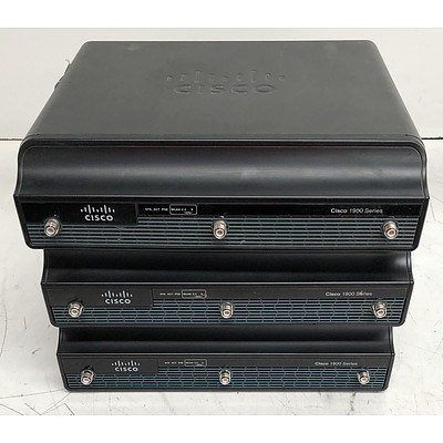 Cisco 1900 Series Integrated Services Router - Lot of Three