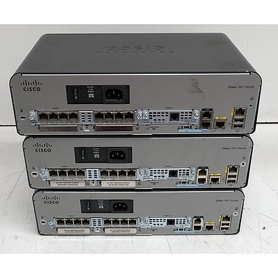 Cisco 1900 Series Integrated Services Router - Lot of Three