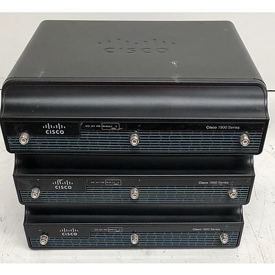 Cisco (CISCO1941W-N/K9 V06) 1900 Series Integrated Services Router - Lot of Three