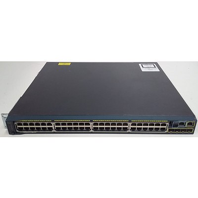 Cisco (WS-C2960S-48LPS-L V04) Catalyst 2960-S Series PoE+ 48 Port Managed Gigabit Ethernet Switch