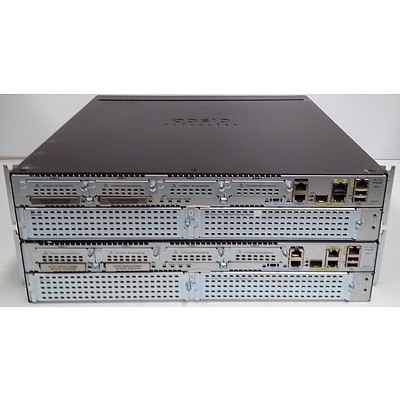 Cisco (CISCO2921/K9 V08) 2921 Series Integrated Services Router - Lot of Two