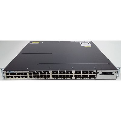 Cisco (WS-C3750X-48P-E V04) Catalyst 3750-X Series PoE+ 48 Port Managed Gigabit Ethernet Switch