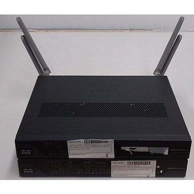 Cisco (C881G-U-K9 V01) 880G Series Ethernet Security Integrated Services Router - Lot of Two