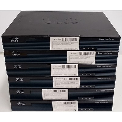 Cisco (CISCO1921/K9 V05) 1921 Series Integrated Services Router - Lot of Six