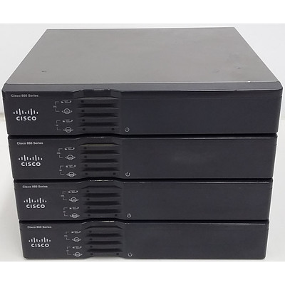 Cisco (CISCO867VAE-K9 V01) 860VAE Series Integrated Services Router - Lot of Four