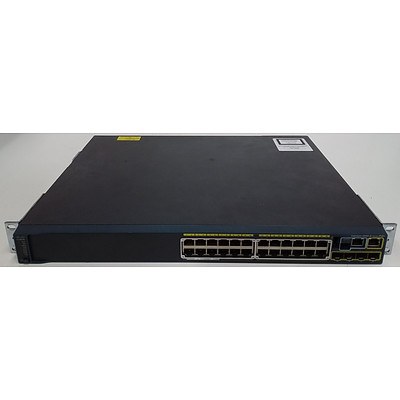 Cisco Catalyst (WS-C2960S-24PS-L V02) 2960-S Series PoE+ 24-Port Gigabit Managed Switch