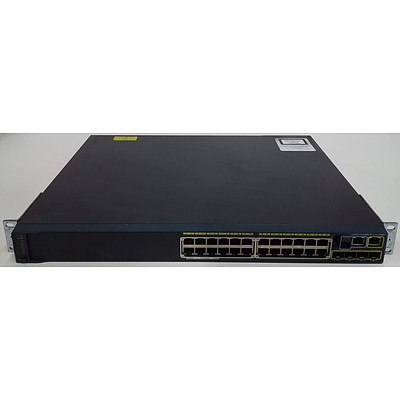 Cisco Catalyst (WS-C2960S-24PS-L V02) 2960-S Series PoE+ 24-Port Gigabit Managed Switch