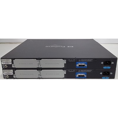 HP (J9145A) ProCurve E2910al-24G 24 Port Managed Gigabit Ethernet Switch - Lot of Two