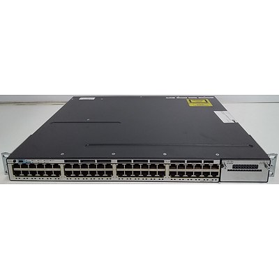 Cisco Catalyst (WS-C3750X-48T-S V02) 3750-X Series 48-Port Gigabit Managed Switch