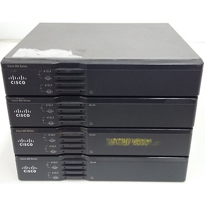 Cisco 860 Series Integrated Services Wireless Router - Lot of Four