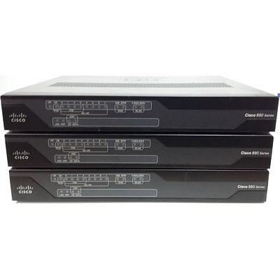 Cisco (C897VAW-E-K9 V01) C890 Series Integrated Services Wireless Router - Lot of Three