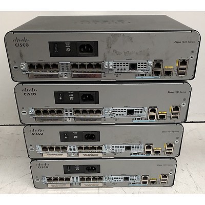 Cisco (CISCO1941W-N/K9) 1941 Series Integrated Services Router - Lot of Four