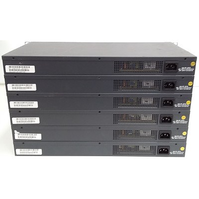 HP (J9019B) ProCurve 2510-24 24 Port Managed Fast Ethernet Switch - Lot of Six