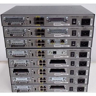 Cisco (CISCO1841 V02/V05) 1841 Integrated Services Router Integrated Services Router - Lot of Eight