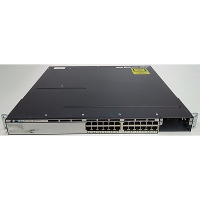 Cisco Catalyst (WS-C3750X-24T-S V01) 3750-X Series 24-Port Gigabit Stackable Switch