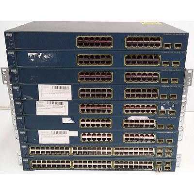 Cisco Catalyst 3560 Series Managed PoE Switches - Lot of Nine