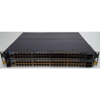HP (J9729A) 2920-48G-POE+ Switch 48 Port Managed Gigabit Ethernet PoE+ Switch - Lot of Two
