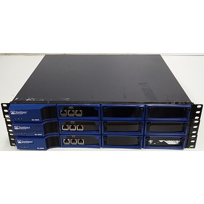 Juniper Networks (SA4500) Secure Access Base System 2-Port Gigabit Ethernet SSL VPN Firewall - Lot of Three