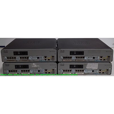 Cisco (CISCO1941W-N/K9) 1941 Series Integrated Services Router with Antennas - Lot of Four
