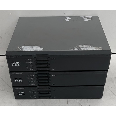Cisco (C867VAE-W-E-K9 V01) 860 Series Integrated Services Routers - Lot of Three