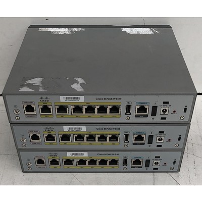 Cisco (C867VAE-W-E-K9 V01) 860 Series Integrated Services Routers - Lot of Three