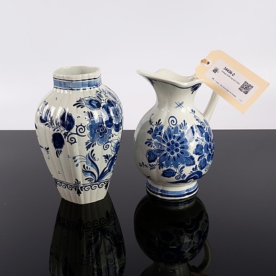 Vintage Delft Jug and Vase