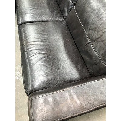 Brown Leather Corner Lounge