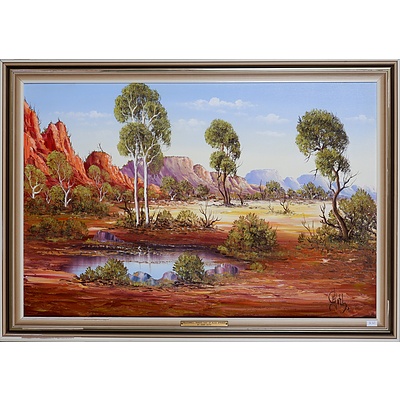 Henk Guth (1921-2003), MacDonnell Ranges East of Alice Springs, Oil on Canvas