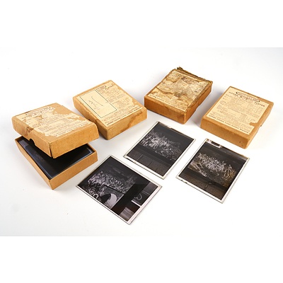Four Boxes of Vintage Glass Photographic Plates with Turn of the Century Images