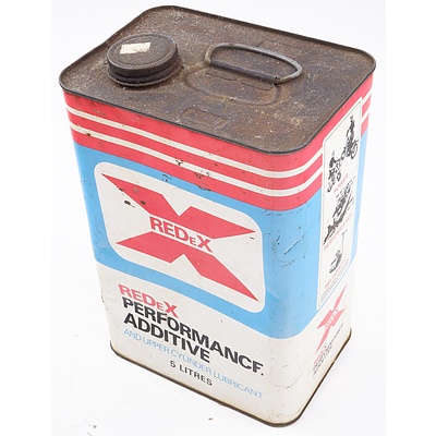 Vintage REDeX Performance Additive One Gallon Oil Tin