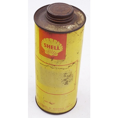 Vintage Shell One Quart Oil Tin
