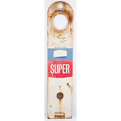 Vintage Super Metal Petrol Bowser Panel