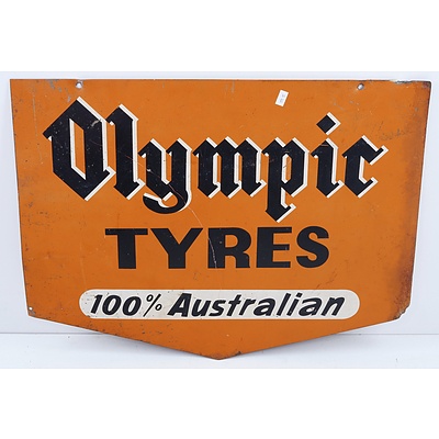 Vintage Olympic Tyres Metal Sign