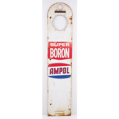 Vintage Super Boron Metal Petrol Bowser Panel