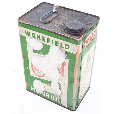 Vintage Wakefield Castrol One Gallon Oil Tin