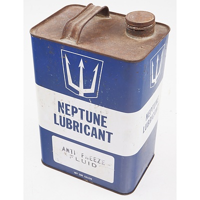 Vintage Neptune Lubricant One Gallon Oil Tin