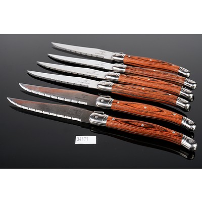 Set of Six Laguiole Silhouette Steak Knives