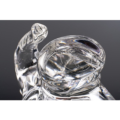 Pair of Art Vannes Crystal Elephant Dishes