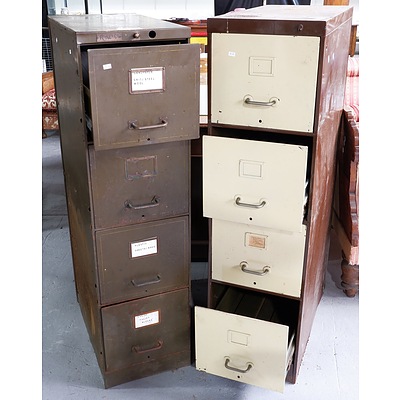 Two Vintage Filing Cabinets Circa 1950s