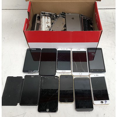Bulk Lot of Assorted iPhones & Smart Phones for Parts and/or Repair
