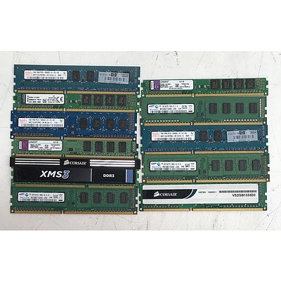 Lot of Assorted DDR3 Desktop RAM Memory Modules