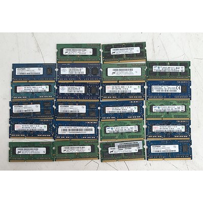 Lot of Assorted DDR3 Laptop RAM Memory Modules