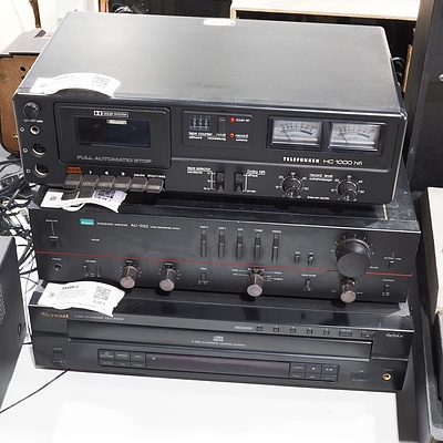 Sansui AU-D22 Integrated Amplifier, Sherwood CDC-5506 CD Player and Telefunken HC-1000 Tape Deck
